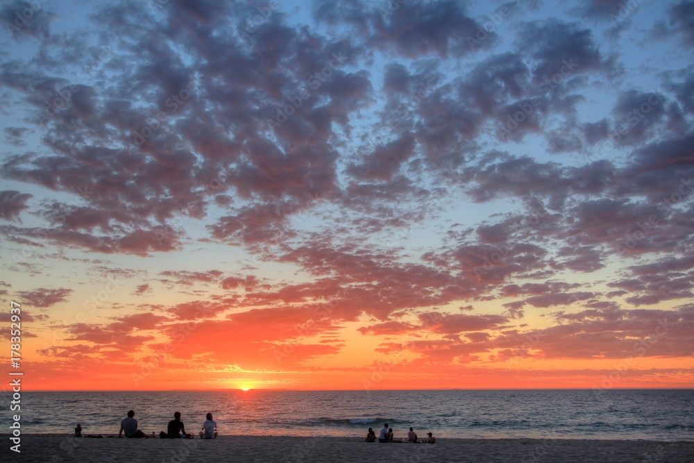 Sunset on a beach in Perth, Australia