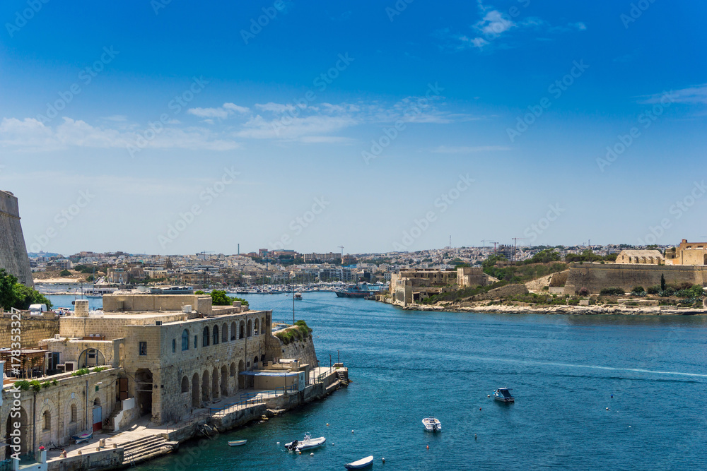 antique city building in Valletta,Malta Europe