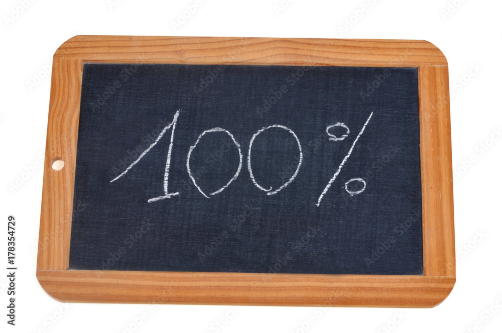100 % écrit sur une ardoise 
