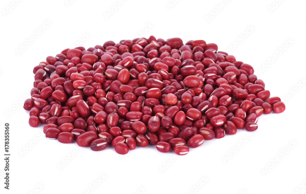 azuki beans , red beans isolated on white background azuki beans , red beans isolated on white background