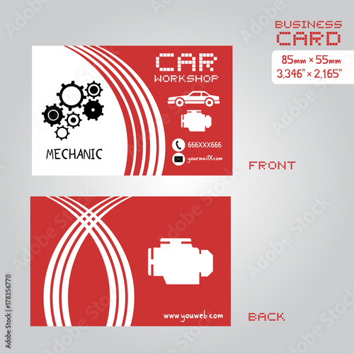workshop car business card