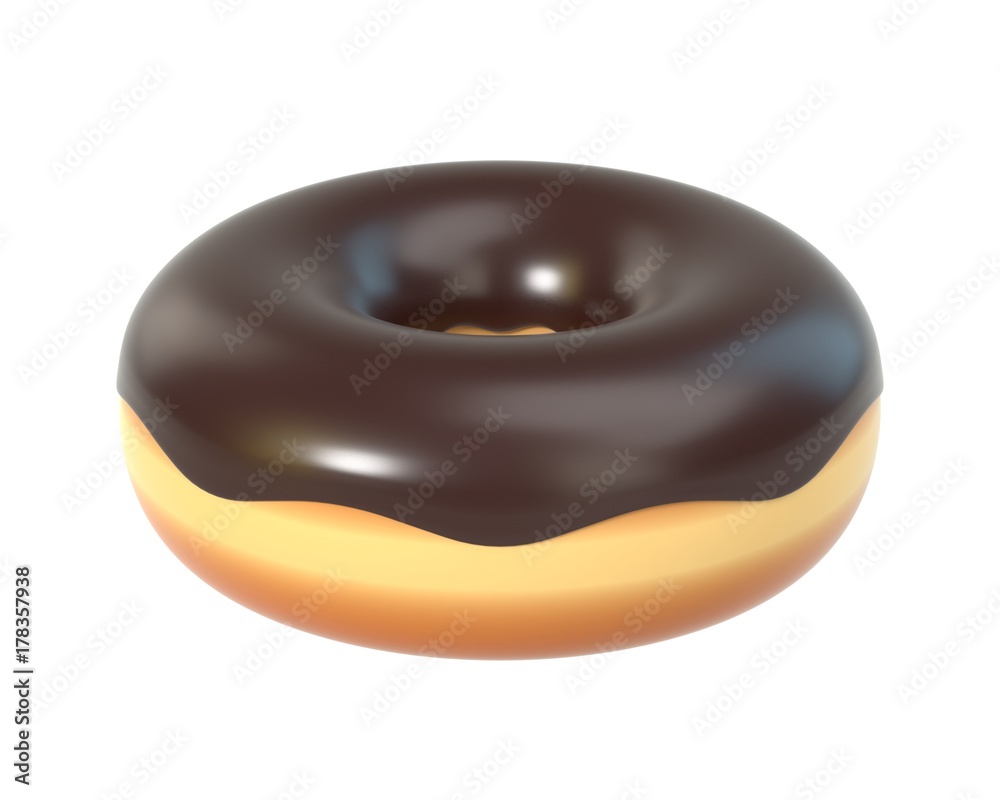 Delicious donut with chocolate icing and sprinkles Delicious donut with chocolate icing and sprinkles