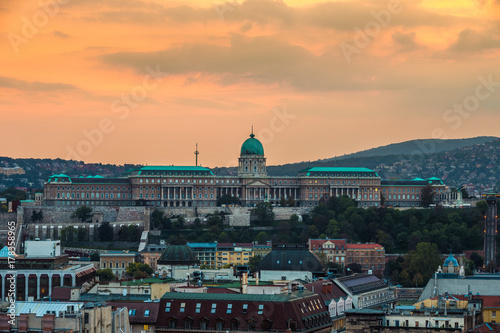 Budapest, Hungary - The beautiful Buda Castle Royal Palace at sunset © zgphotography