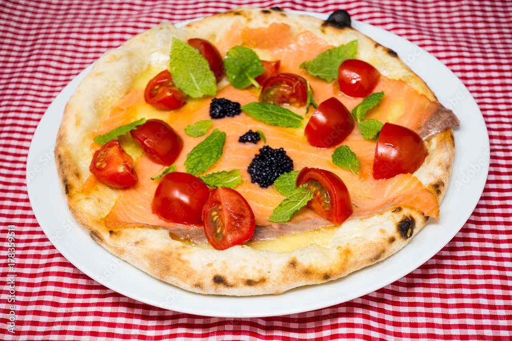 tasty pizza on a the table tasty pizza on a the table