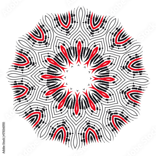 Vector hatched ornament