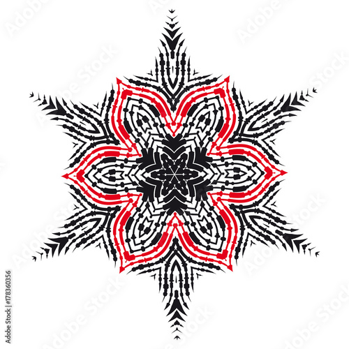 Vector hatched ornament