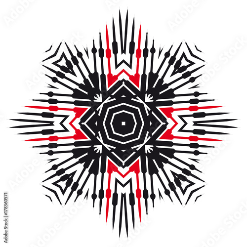 Vector hatched ornament