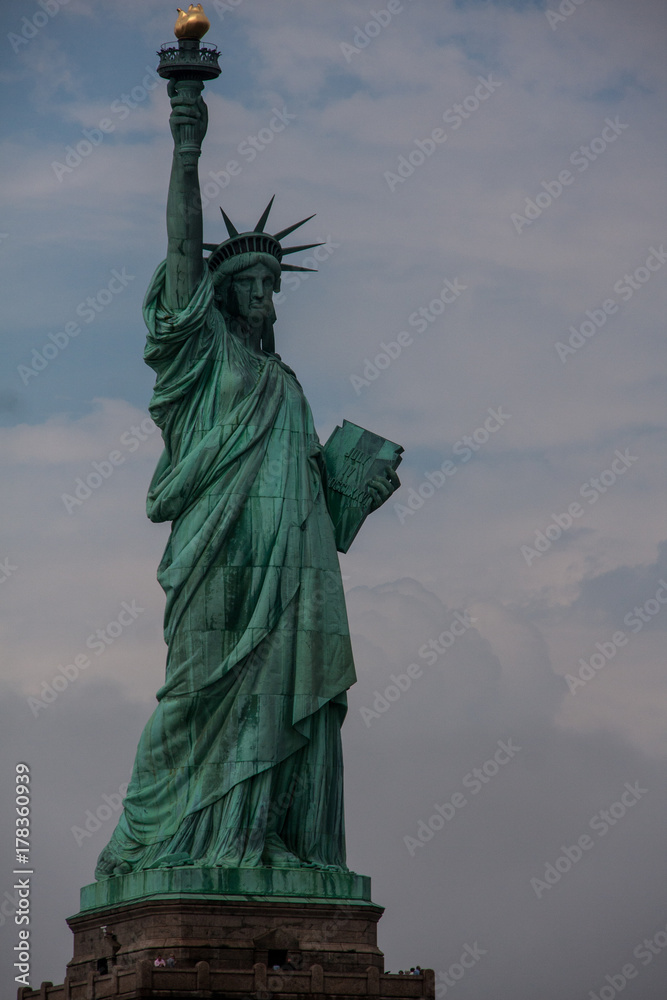 Fototapeta premium Postcard from New York: Statue of Liberty, Liberty Island