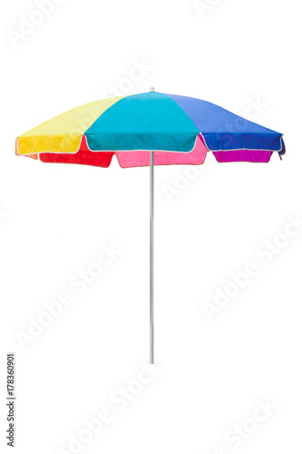 Single colorful umbrella