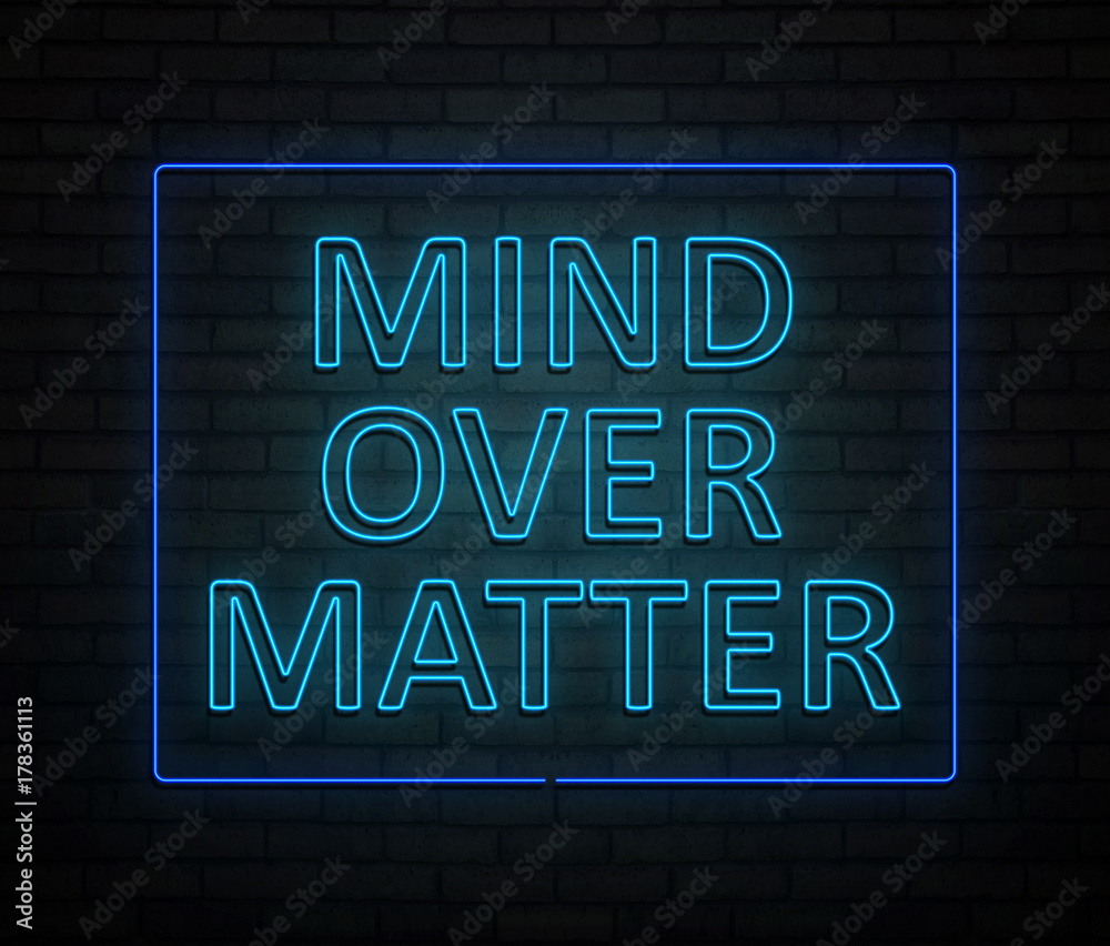 Obraz premium Mind over matter concept.