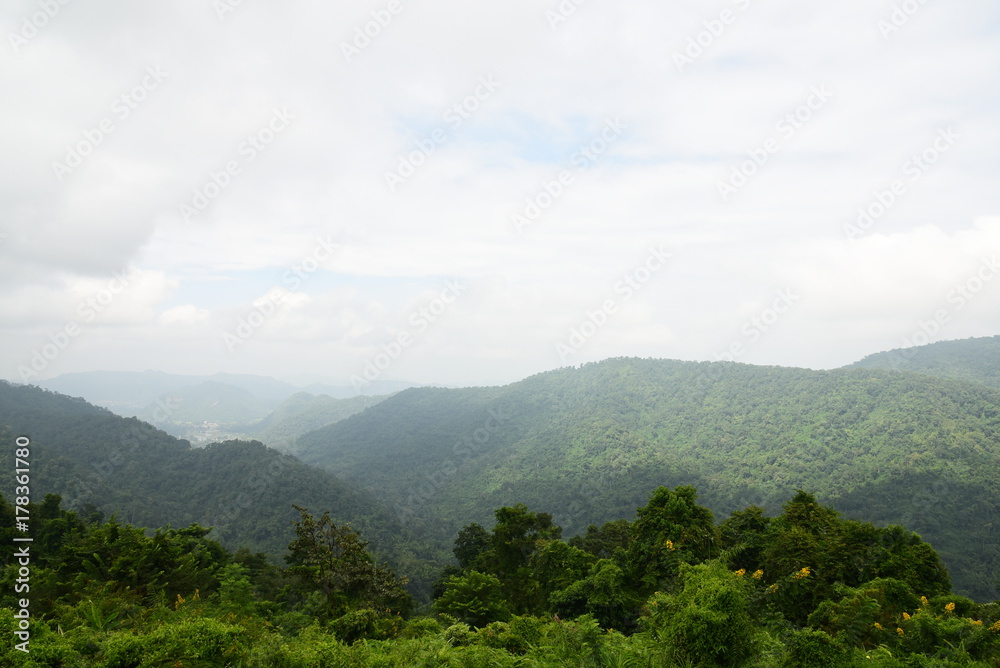 Fototapeta premium The nature of view point at Khao Yai national park in Thailand