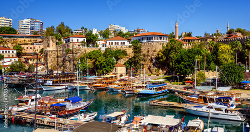 The old harbor of Antalya, Turkey