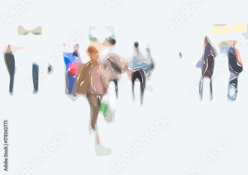 People background, blurred, vector illustration