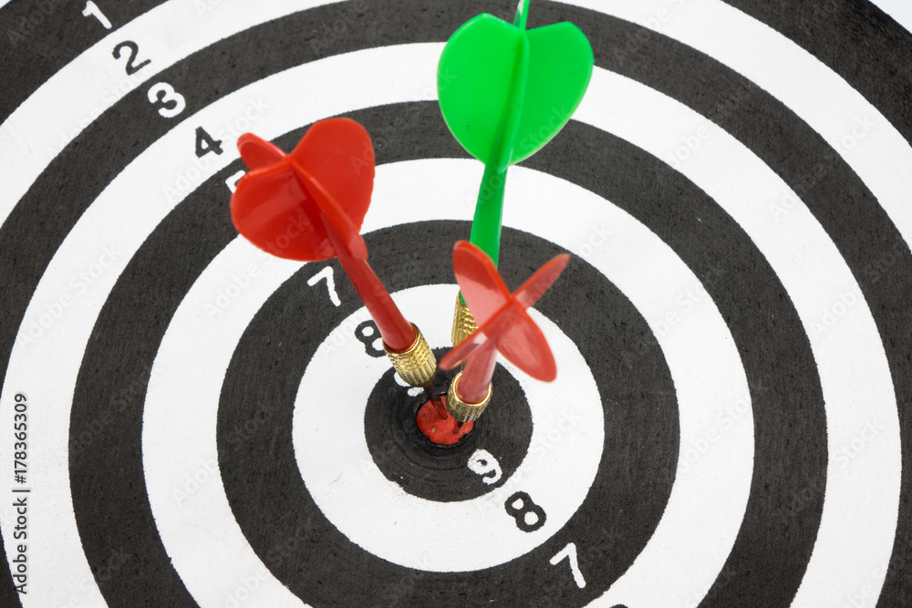 Target with arrow in the center Target with arrow in the center
