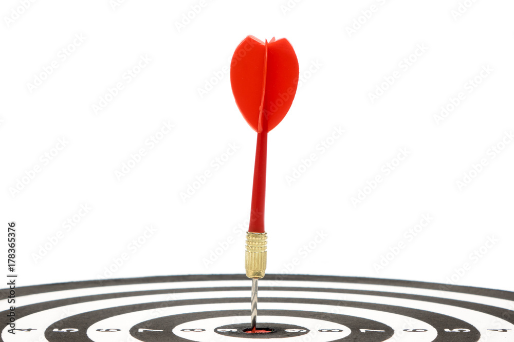 Target with arrow in the center Target with arrow in the center