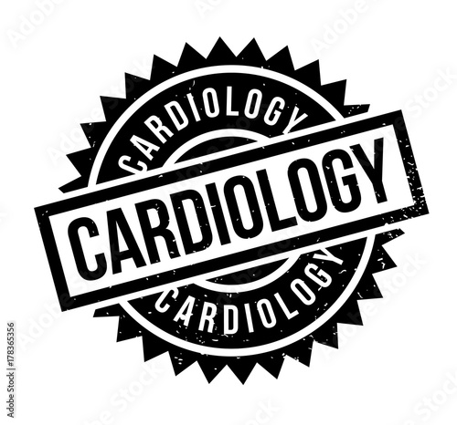 Cardiology rubber stamp. Grunge design with dust scratches. Effects can be easily removed for a clean, crisp look. Color is easily changed.