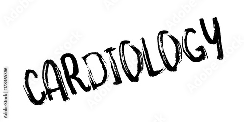 Cardiology rubber stamp. Grunge design with dust scratches. Effects can be easily removed for a clean, crisp look. Color is easily changed.