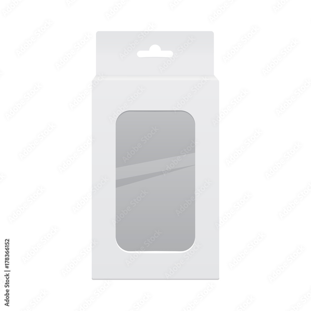 Realistic White Package Box. For Software, electronic device or telephone. Vector mock up illustration Realistic White Package Box. For Software, electronic device or telephone. Vector mock up illustration
