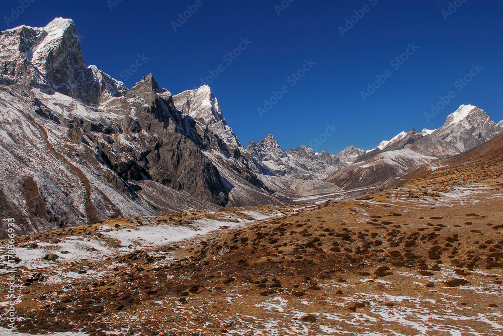 Nepal khumbu sagarmatha national park dingboche to pheriche