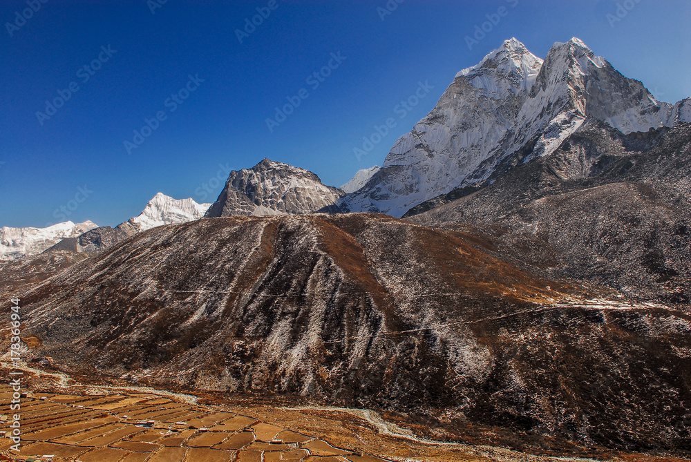 Nepal khumbu sagarmatha national park dingboche to pheriche