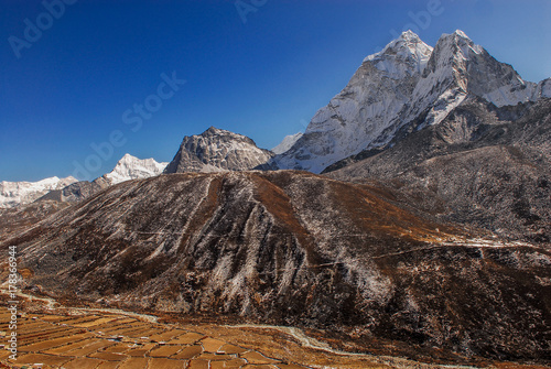 Nepal khumbu sagarmatha national park dingboche to pheriche