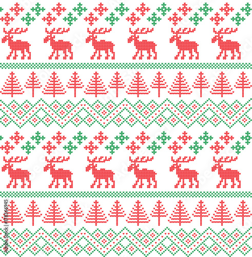 Winter Holiday Seamless Knitting Pattern