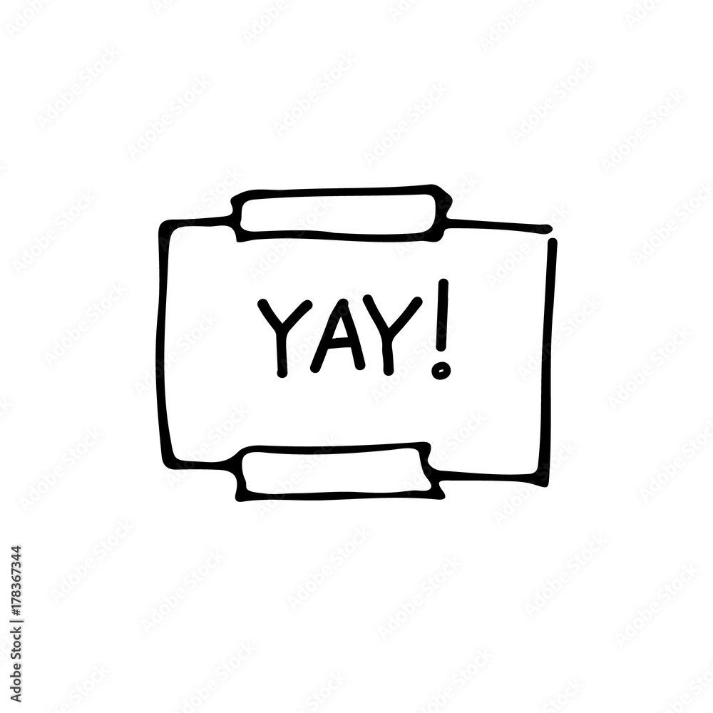 Hand drawn vector paper note