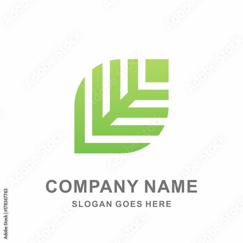 Organic Herbal Green Leaf Nature Farm Vegetables Agriculture Business Company Stock Vector Logo Design Template