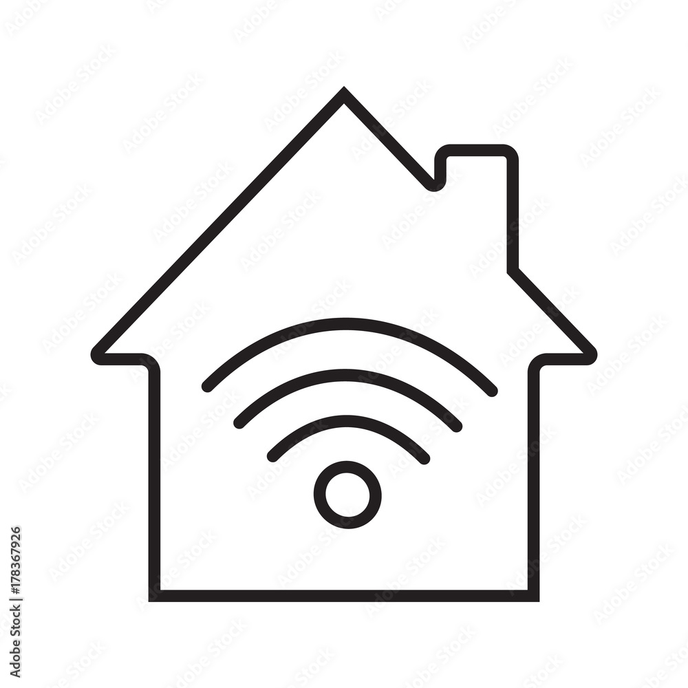 Home internet connection linear icon Home internet connection linear icon