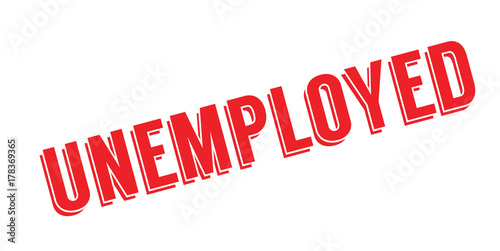 Unemployed rubber stamp. Grunge design with dust scratches. Effects can be easily removed for a clean, crisp look. Color is easily changed.