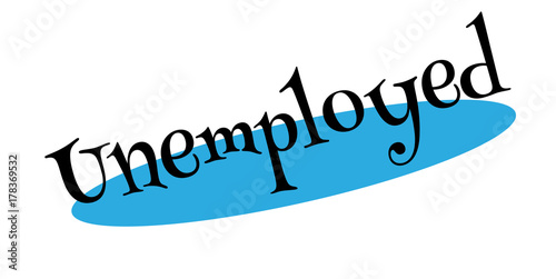 Unemployed rubber stamp. Grunge design with dust scratches. Effects can be easily removed for a clean, crisp look. Color is easily changed.