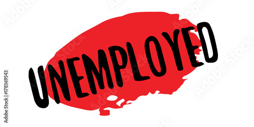 Unemployed rubber stamp. Grunge design with dust scratches. Effects can be easily removed for a clean, crisp look. Color is easily changed.
