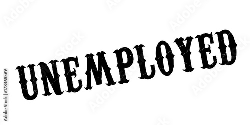Unemployed rubber stamp. Grunge design with dust scratches. Effects can be easily removed for a clean, crisp look. Color is easily changed.