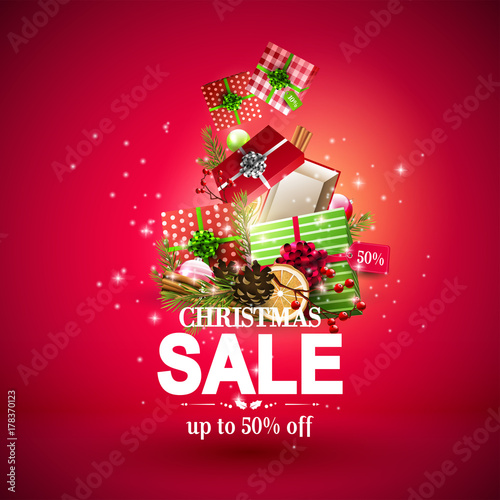 Modern Christmas sale flyer