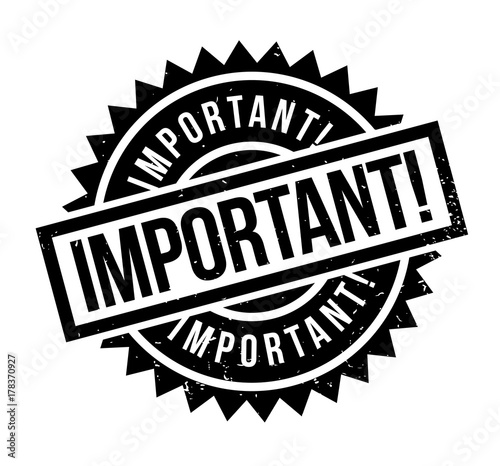 Important rubber stamp. Grunge design with dust scratches. Effects can be easily removed for a clean, crisp look. Color is easily changed.