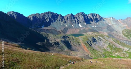 Aerial View Of Handies Peak And Surrounding Rocky Mountain Valley - Colorado, USA photo