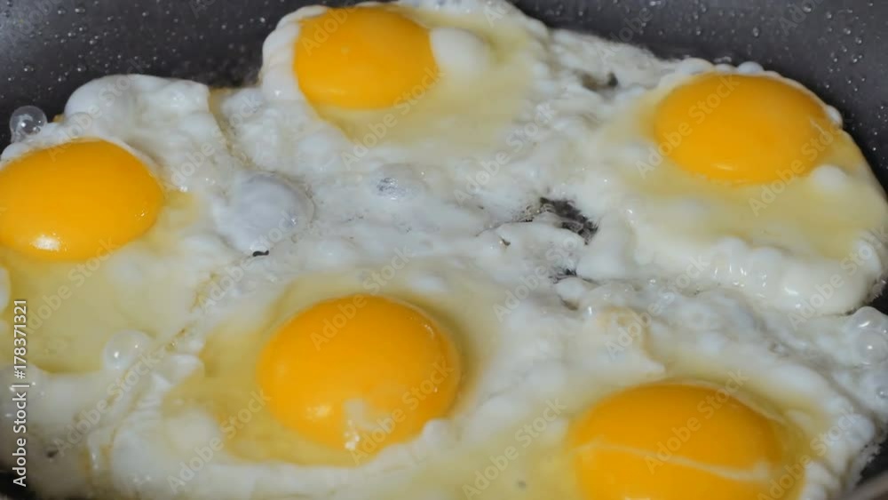 Scrumbled eggs on the frying pan Scrumbled eggs on the frying pan