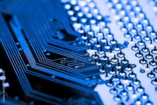 Abstract,close up of Circuits Electronic on Mainboard computer Technology background. (logic board,cpu motherboard,Main board,system board,mobo)