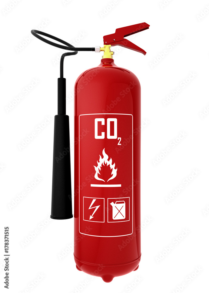 3d render fire extinguisher isolated on white background (carbonic acid) 3d render fire extinguisher isolated on white background (carbonic acid)