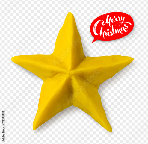 Hand made plasticine figure of Christmas star