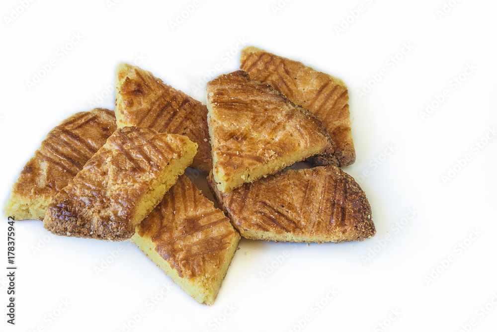 french cookies of poitou isolated on white french cookies of poitou isolated on white