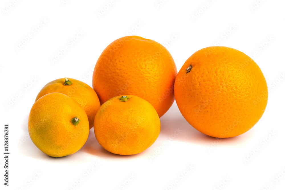 Orange mandarin or tangerine fruit isolated on white background Orange mandarin or tangerine fruit isolated on white background