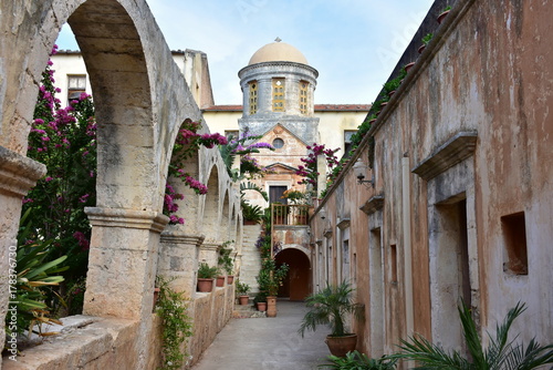 orthodox monastery on island Crete,Grece photo