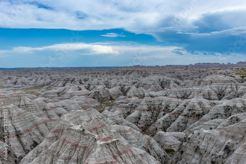 badlands, zachód, park narodowy, stany zjednoczone, ameryka,  góra, badlands, pustynia, suchy, nieużytki, płaskowyż, przygoda, pejzaż, dzień ,niebo photo