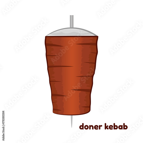 Vector illustration of cartoon doner kebab