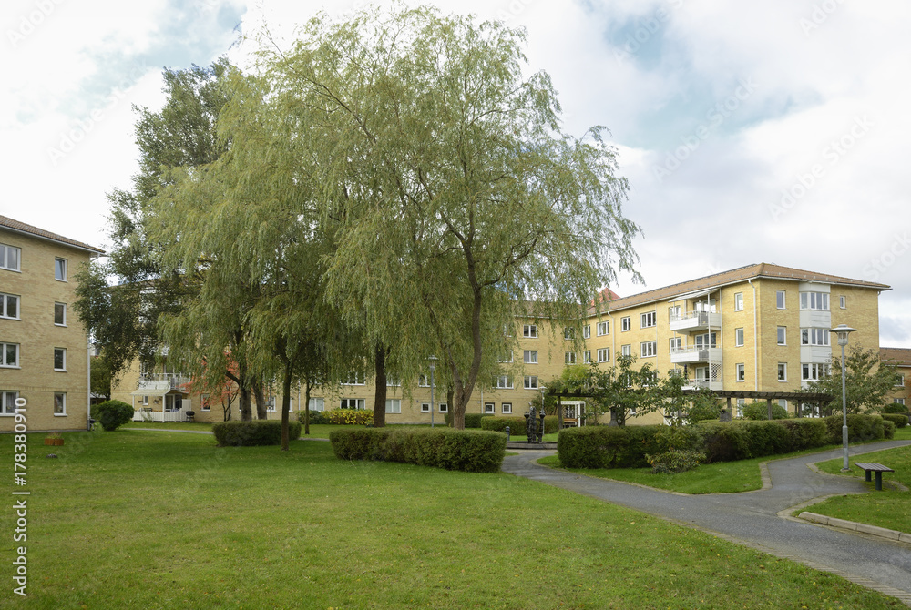 Modern apartment buildings in Stockholm - Sweden.