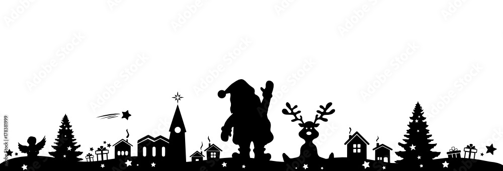 Skyline Weihnachten Stock Vector | Adobe Stock