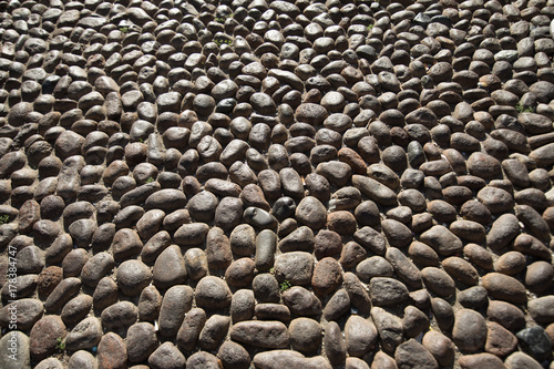 pavement of concrete pavement tiles patterned on street