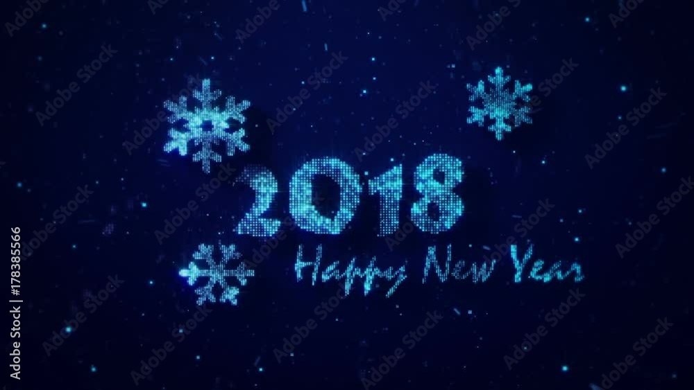 2018 New Year. Beautiful particles animation of New Years and Christmas 2018 Eve.Perfect for opener and Eve Intro. Good for christmas cards video. Type 11 2018 New Year. Beautiful particles animation of New Years and Christmas 2018 Eve.Perfect for opener and Eve Intro. Good for christmas cards video. Type 11
