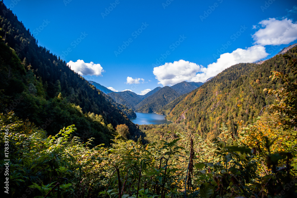 beautiful lake in the mountains